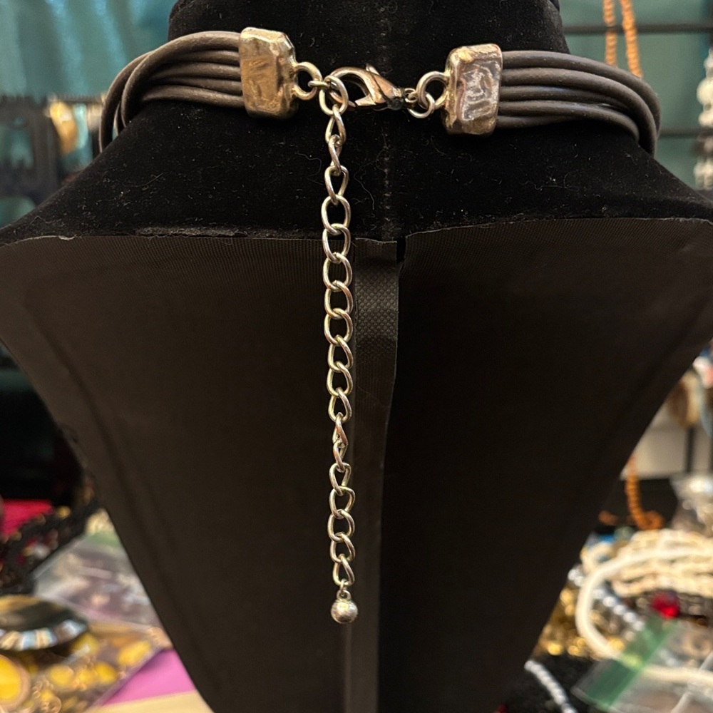 Chicos Pink and Gold Pendant Necklace - Picture 4 of 4